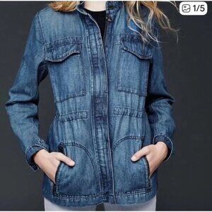 GAP Blue Denim Utility Jacket